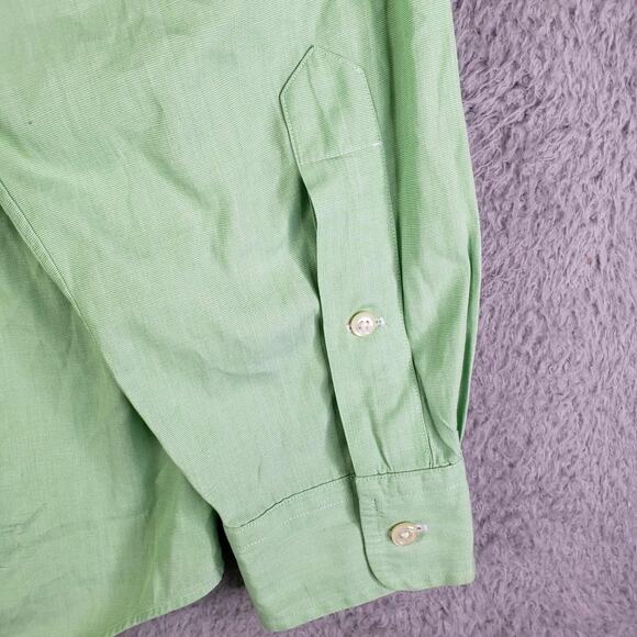 Polo Ralph Lauren Shirt Men's Size Medium M Oxford Green Solid Button Down LS - Picture 4 of 10